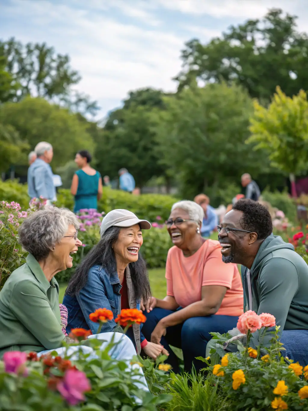 A group of individuals participating in a social integration activity, such as a community outing or group game, fostering inclusion and connection at ENTRAIDE UNION.