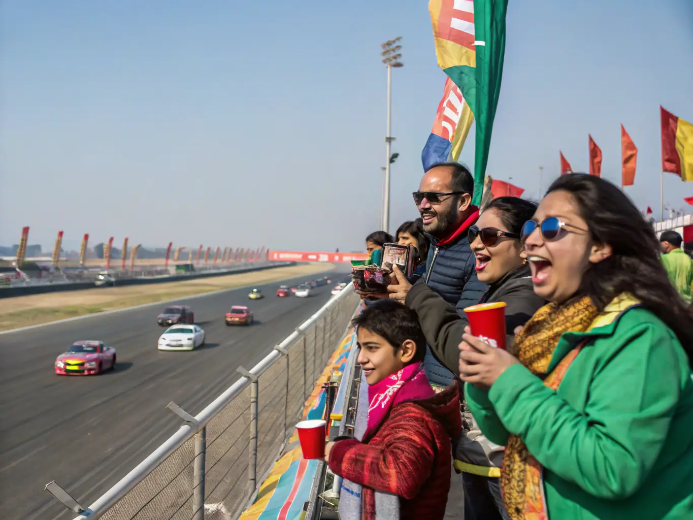 A photograph featuring members of ECURIE VESUBIENNE AUTOMOBILE networking at a club event, smiling and engaged in conversation, highlighting the social and collaborative aspects of the community.
